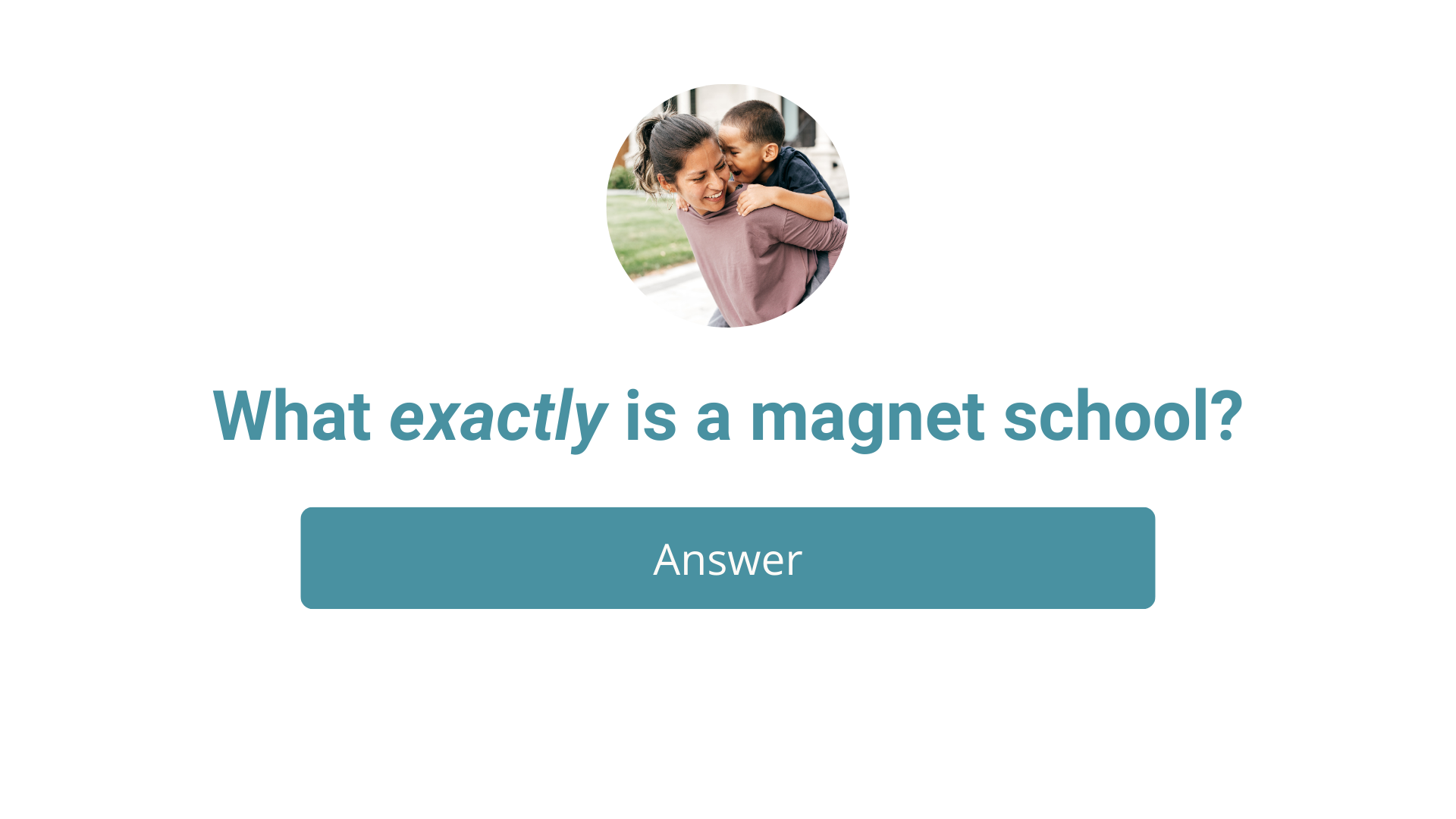 Pop-up card: What IS a magnet school?