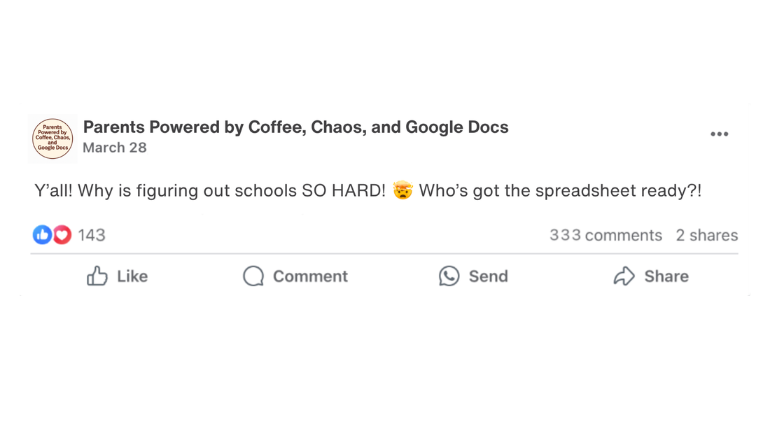 Facebook post: Parents Powered by Coffee, Chaos, and Google Docs